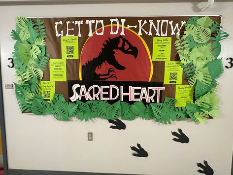 Jurassic Park Bulletin Board, Ra Themes, Class Board, Dino Theme, Ra Bulletins, Ra Boards, Ra Bulletin Boards, Information Board, Door Decs