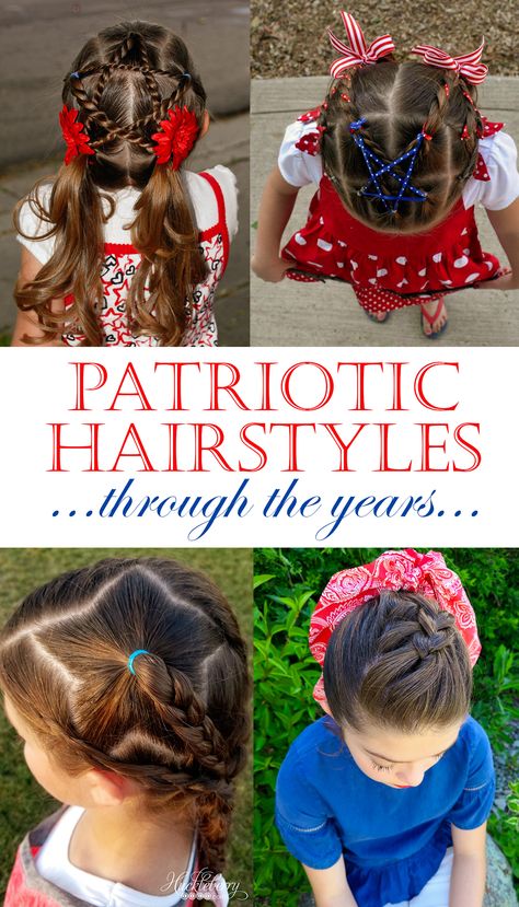 Memorial Day Hairstyles For Kids, Patriotic Hairstyles For Kids, Fourth Of July Hairstyles For Women, Memorial Day Hairstyles, Fourth Of July Hairstyles For Kids, Independence Day Hairstyles, 4th Of July Hairstyles For Kids, 4th Of July Hairstyles For Women, Star Hairstyles For Kids