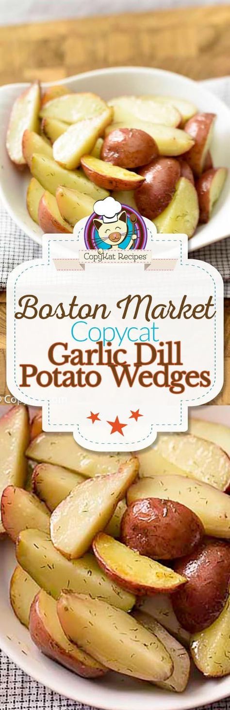 Garlic Dill Potatoes, Dill Potato, Recipe Copycat, Dill Potatoes, Boston Market, Steamed Veggies, New Potatoes, Supper Ideas, Copykat Recipes