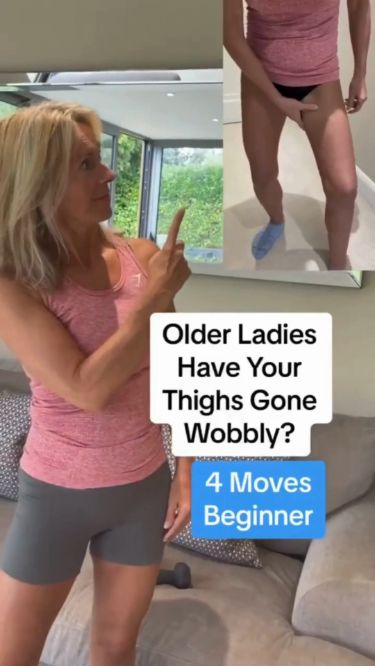 wobbly thighs workout for older ladies. Inner thighs, also known as hip adductors, are made up of a group of five muscles in your legs: gracilis, obturator externus, adductor brevis, adductor longus and adductor magnus. They're responsible for moving your legs toward the midline of your body. Cc @petragenco Gym Antrenmanları, 60 Hairstyles, Thighs Exercises, Inner Thigh Workout, Basic Workout, Workout Without Gym, Easy Yoga Workouts, Thigh Exercises, Short Hair Over 60