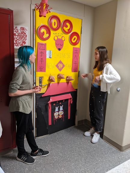 Chinese New Year Classroom Door, Lunar New Year Door Decoration, Chinese New Year Classroom, New Year Classroom Door, New Year Classroom, Soil Pollution, Culture Activities, Chinese New Year Crafts For Kids, Chinese New Year Crafts