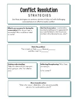 Help your students work through conflict and end the drama with this guided worksheet. The worksheet gives clear, actionable steps with sentence starters to help them work through peer/sibling/relationship conflict. Empower your middle and high school students to solve issues in a healthy way. Conflict Resolution Activities, Conflict Resolution Worksheet, Coaching Worksheets, Relationship Worksheets, Social Skills Lessons, Psychology Notes, Relationship Conflict, Skill Building, Sibling Relationships