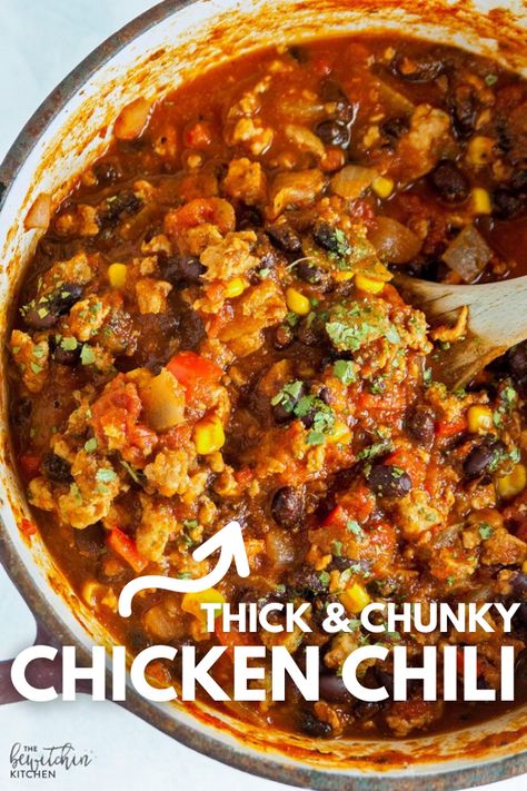 Ground Chicken Chili, Chili Video, Chili Bean, Chili Recipe Healthy, Chicken Lunch Recipes, Chicken Chili Crockpot, Healthy Chili, Clean Eating Chicken, Best Chili Recipe