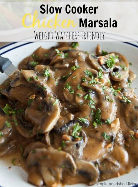 Slow Cooker Chicken Marsala, Weight Watchers Crock Pot Recipes, Mini Hamburgers, Marsala Chicken Recipes, Easy Slow Cooker Chicken, Weight Watchers Chicken, Chicken Marsala, Chicken Slow Cooker Recipes, No Calorie Foods