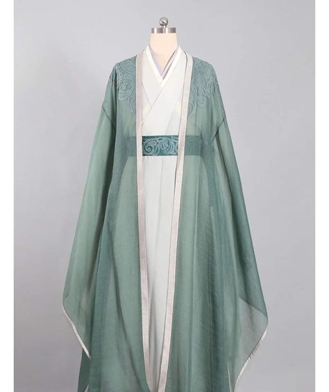 Hanfu Men Green, Traditional Chinese Clothing Male, Chinese Fancy Dress, Ancient Chinese Dress, Chinese Style Dress, Kimono Design, History Fashion, African Fashion Women Clothing, Kawaii Fashion Outfits