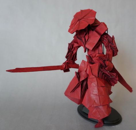 Origami Samurai, Origami Sculpture, Paper Folding Crafts, Creative Origami, Paper Carving, Origami Dragon, Origami And Kirigami, Origami Patterns, Instruções Origami