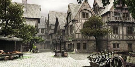 Vila Medieval, Medieval Aesthetic, 3d Environment, Medieval Ages, Clay Houses, Medieval Period, Art Fantasy, Medieval Town, High Fantasy