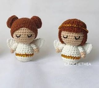 Christmas Crochet Patterns Free, Crochet Angels, Crochet Angel, Knit Projects, Pola Amigurumi, All Free Crochet, Crochet Simple, Christmas Crochet Patterns, Amigurumi Free Pattern