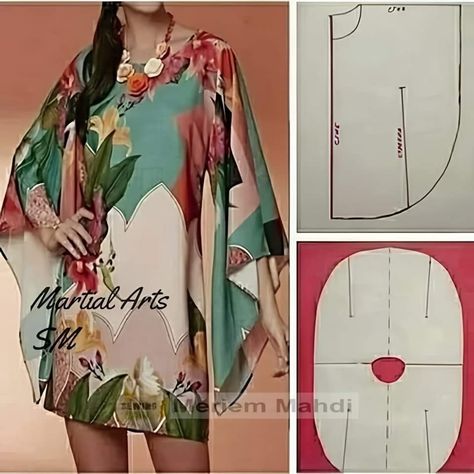 Pola Kardigan, Plazzo Designs, Kaftan Pattern, Kaftan Designs, Sewing Clothes Women, Sewing Tutorials Clothes, Fashion Sewing Tutorials, Couture Sewing Techniques, Pattern Blouse