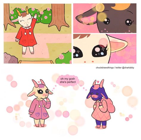 Acnh Ships, Animal Crossing Ships, Acnh Comics, Goat Pen, Maladaptive Daydreaming, Japanese Song, Animal Crossing Funny, Animal Crossing Fan Art, Animal Crossing Memes