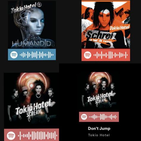 Spotify codes Human Lyrics, Spotify Codes, Spotify Code, Tom Kaulitz, Tokio Hotel, Album Songs, Scream, Album Covers, Coding