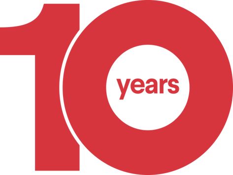 10 years: A decade of design connections - 99designs Blog 10 Year Anniversary Logo Design, 10 Anniversary Logo, 10 Logo Design, 10 Typography, Top 10 Logo, Think Poster, 10 Years Anniversary, Awesome Fonts, Number Graphic