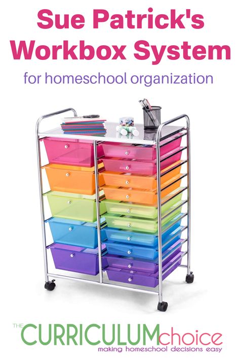 Sue Patrick's Workbox System© for Homeschool Organization - The Curriculum Choice Workboxes Homeschool, Workbox System, Logic Math, Benefits Of Homeschooling, Work Boxes, Home Economics, Homeschool Organization, Organization Kids, Nature Study