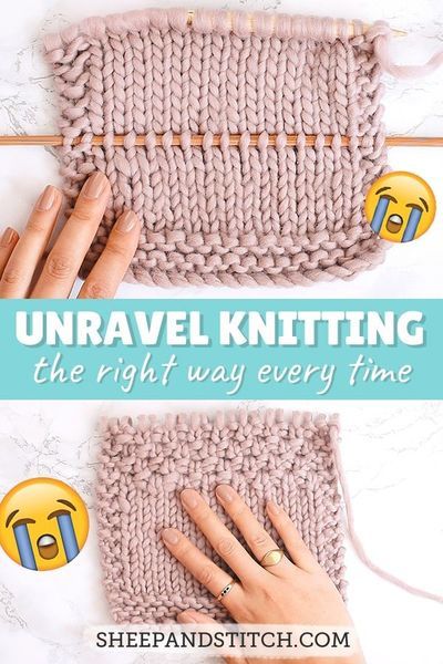 There’s a right way and a wrong way to unravel your knitting. I'll go over three ways to do it so that your knitting is un-twisted and ready to be worked. Frogging In Knitting, Different Knitting Techniques, Easy Knitting Stitches, Different Knitting Stitches, Knitting For Dummies, Knit Kimono, Knitting Hacks, Purl Bee, Knitting Help