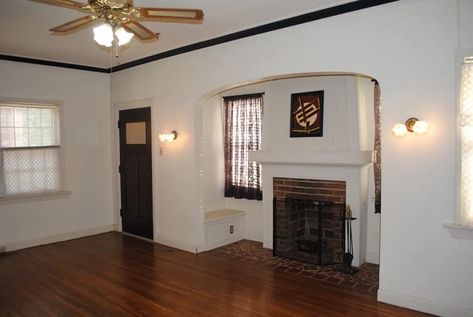 c.1932 Tudor Revival Home For Sale in Kansas Under $88K - Old Houses Under $50K Basketweave Tile Floor, Tudor Decor, Updated Bathroom, Basket Weave Tile, Bathroom Appliances, Tudor Revival, 1930s House, Tudor House, Corner Lot