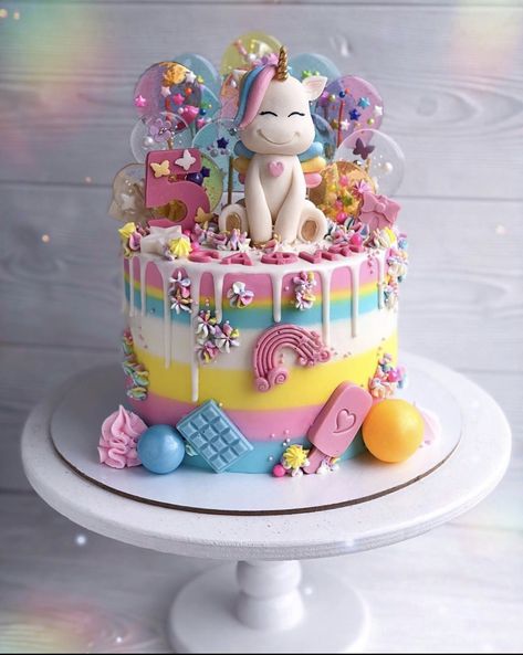 Unicorn Rainbow Cake Birthday, Unicorn Theme Cake Design, Unicorn Cake Ideas, Jednorog Torta, Kittycorn Birthday Cake, Unicorn Tiered Birthday Cake, Unique Unicorn Cake Design, Unicorn Cake Design, Unicorn Cake One Layer