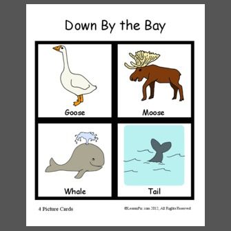 Down By the Bay Down By The Bay Rhyming Cards, Down By The Bay Printables, Down By The Bay Activities Preschool, Down By The Bay Song, Pet Study, Caldecott Winners, Down By The Bay, P Words, Winter Preschool