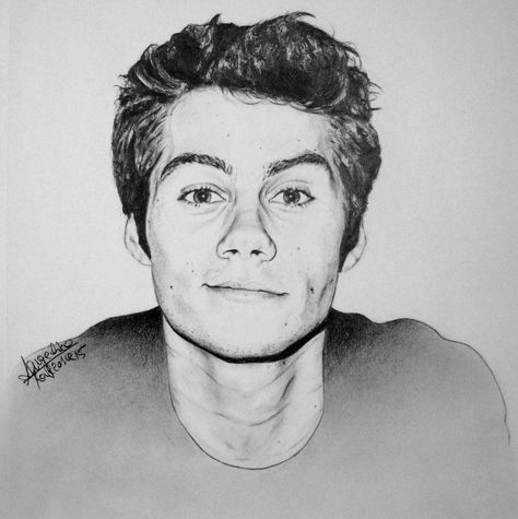 Teen Wolf Art, Dylan O Brien Cute, Dylan Obrian, Celebrity Drawings, Horse Drawings, Art Drawings Sketches Creative, Dylan O, Dylan O'brien, Art Drawings Sketches Simple