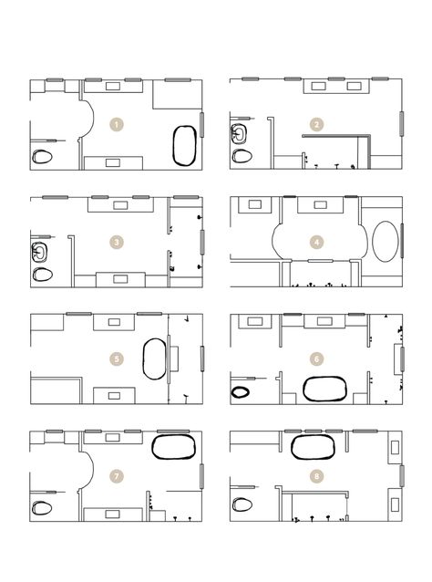 The Two Master Bathroom Layouts We're Trying to decide between - Chris Loves Julia Small Bathroom Floor Plans, Master Bath Layout, Bathroom Layout Ideas, Small Master Bath, His And Hers Bathroom, Small Bathroom Layout, Bathroom Plan, Bathroom Layouts, Bathroom Design Layout