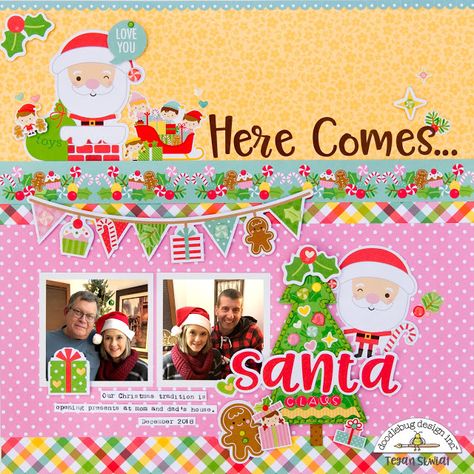 Doodlebug Design Inc Blog: CHRISTMAS MAGIC LAYOUT | with Tegan Doodlebug Candy Cane Lane Layouts, Christmas Scrapbook Pages, Christmas Scrapbook Layouts, Christmas Scrapbooking, Christmas Layouts, Christmas Memories, Doodlebug Design, Christmas Scrapbook, Christmas Memory