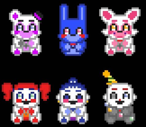 Fnaf pixel art Fnaf 8 Bit Icons, Fnaf Fuse Beads, Fnaf Pixel Icon, Fnaf Phone Theme, Fnaf Pixel Art Grid, Fnaf Homescreen, Funtime Animatronics, Lockscreen Themes, Fnaf Crafts