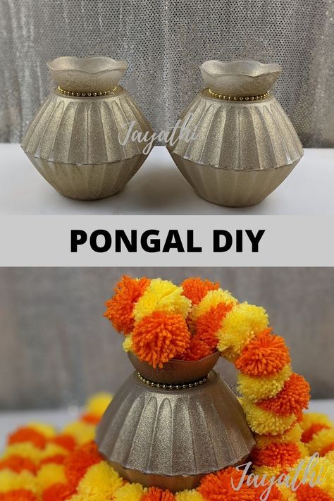 Simple DIY pots using the Kitchen dishes... Pooja Decor, Pot Diy, Diy Simple, Diy Pots, I Really Appreciate, Kitchen Dishes, Simple Diy, Decor Diy, Wedding Decor