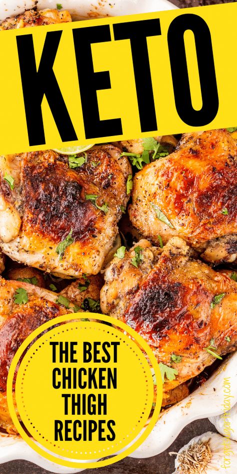 Best Chicken Thigh Recipe, Keto Chicken Thighs, Chicken Thigh Recipes Keto, Healthy Chicken Thigh Recipes, Keto Chicken Thigh Recipes, Crockpot Chicken Thighs, Lunch Easy, Chicken Thighs Recipes, Paleo Chicken Recipes