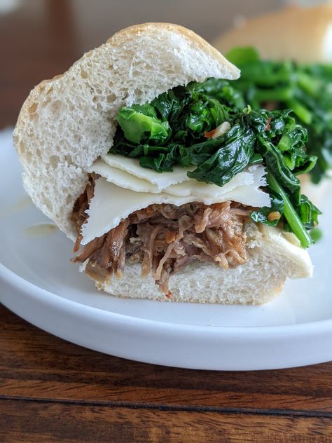 Philly Roast Pork Sandwich, Porketta Sandwich, Sauteed Broccoli Rabe, Roast Pork Sandwich, Philly Food, Pork Sandwiches, South Philly, Hoagie Rolls, Broccoli Rabe