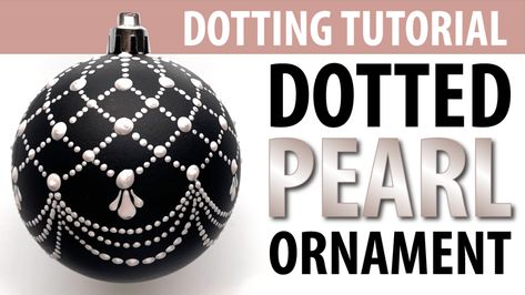 Dotted Pearl Ornaments Mandela Christmas Balls, The Dotting Center, How To Do Dot Art Painting, Dotted Christmas Ornaments, Dot Painted Christmas Ornaments, Dot Painting Ornaments, Dot Painting Christmas Ornaments, Dot Painting Designs, Dotted Ornaments