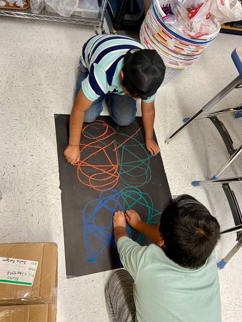 5th grade Heather Hansen Kinetic Mirrored Partner Drawings | Wow Art Project Draw With Chalk, 1 Point Perspective Drawing, Notan Design, Heather Hansen, Self Portrait Drawing, Hand Mirrors, 5th Grade Art, Chalk Pastel, Drawing Process