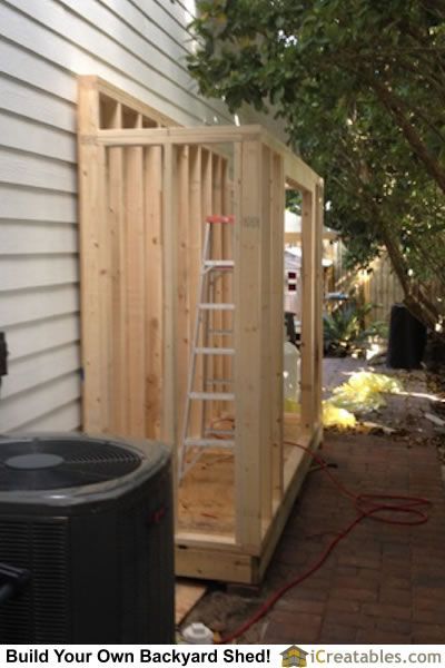 3x12 Lean to shed wall framing. Wall Framing, Lean To Shed Plans, Diy Storage Shed, Shed Construction, Shed Floor, Lean To Shed, Modern Shed, Wood Storage Sheds, Backyard Storage