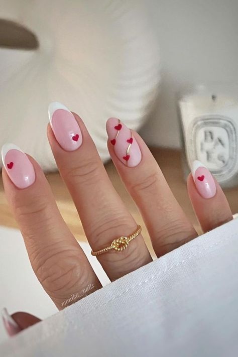 Paznokcie Hello Kitty, Almond Gel Nails, Quick Nail Art, Kutek Disney, Girly Acrylic, Nail Looks, Hippie Nails, Nagel Tips, Modern Nails