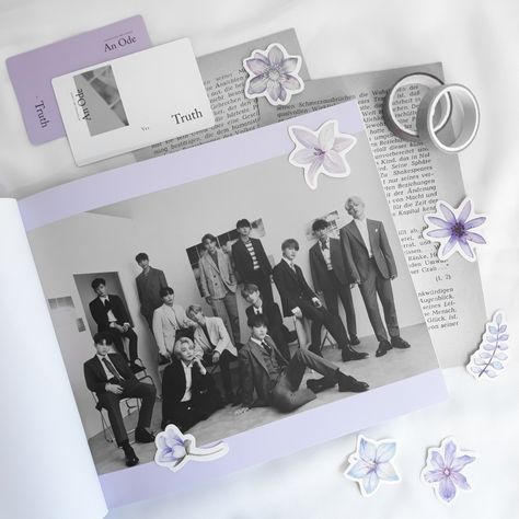 Aesthetic Seventeen, Album Aesthetic, Kpop Merch, Seventeen, Purple, White