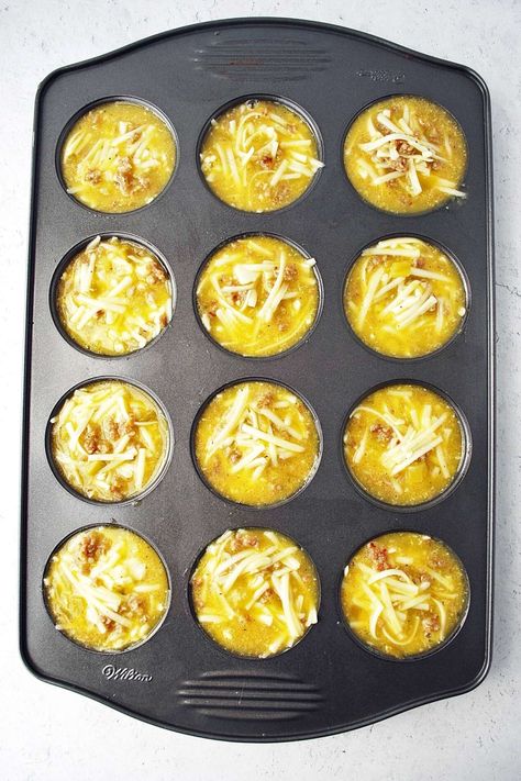 Recipe For Sausage, Sausage Egg Muffins, High Protein Muffins, Breakfast Casserole With Bread, Sausage Muffins, Eggs In Muffin Tin, Breakfast Quiche Recipes, Egg Muffins Breakfast, Turkey Breakfast