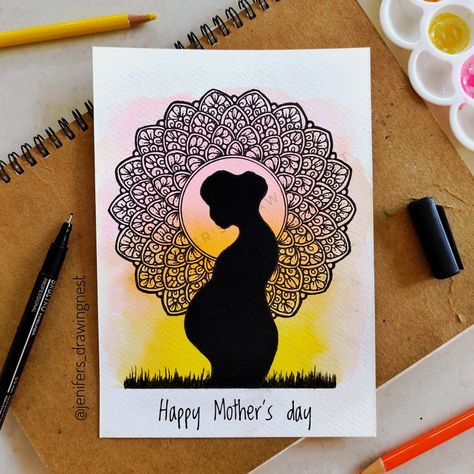 Mother Mandala Art, Mom Mandala Art, Mother's Day Mandala Art, Mothers Day Sketch Drawings, Mothers Day Canvas Painting Ideas, Marvel Art Canvas, Mother's Day Drawing Ideas, Drawing Ideas Mandala, Mother's Day Sketch