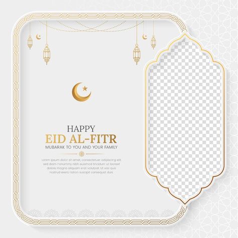 Eid Mubarak Golden Luxury Islamic Social Media Post with Arabic Style Pattern and Photo Frame Islamic Social Media Design, Eid Social Media Post, Eid Mubarak Social Media Post, Eid Mubarak Post, Cover Page Template Word, Eid Mubarak Design, Template Undangan, Islamic Banner, Eid Mubarak Photo