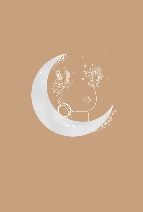 Moon Line Art Tattoo, Moon Line Art, Line Art Tattoo, Illustration Wallpaper, Line Art Illustration, Wreath Drawing, Cute Disney Pictures, Sunflower Wallpaper, Tattoo Illustration