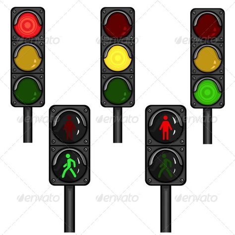 Stop Light Drawing, City Clipart, Cartoon City, Lights Design, City Cartoon, Traffic Lights, Traffic Signal, Folly Beach, Information Graphics