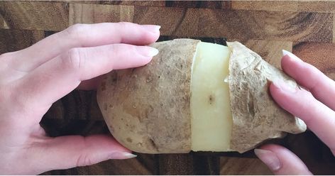 Easy Way to Peel Potatoes | POPSUGAR Food Peel Potatoes Easy, Taco Bell Crunchwrap Supreme, Taco Bell Crunchwrap, Making Mashed Potatoes, Popsugar Food, Cooking Hacks, Thanksgiving Food, Dinner Entrees, Potato Skins