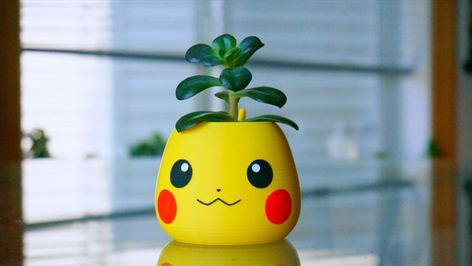 Pokemon Plant Pot, Plant Pot Crafts, 3d Print Shop, Cute Plants, Plant Pot Design, Flower Pot Art, Plant Pot Diy, Painted Pots Diy, Ljubljana Slovenia