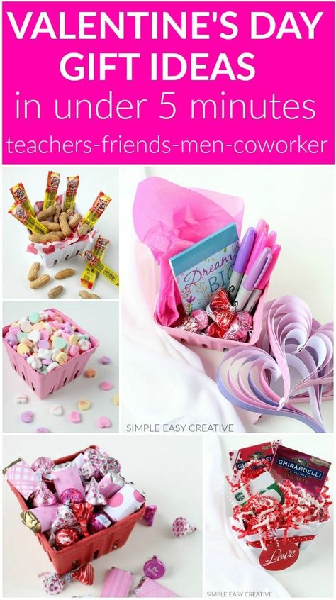 SIMPLE VALENTINE'S DAY GIFT IDEAS: Perfect for Teachers, Friends, Men, CoWorkers and more! #valentinesdaygift #giftidea #simplegift #frugalgift #teachergift #valentinegiftidea #simpleeasycreative Valentines For Coworkers Diy, Valentines Ideas For Coworkers, Valentine Gifts For Coworkers Diy, Valentine Ideas For Coworkers, Valentines Gift For Coworkers Diy, Valentines Day For Coworkers, Valentines For Coworkers, Cheap Valentines Gifts, Coworkers Valentines