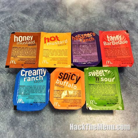 McDonalds McDonalds Dipping Sauces Chicken Mcgriddle, Mcdonalds Secret Menu, Mcdonalds Nuggets, Sausage Mcmuffin, Mac Sauce Recipe, Mcdonald Menu, Diy Menu, Tangy Bbq Sauce, Secret Menu Items