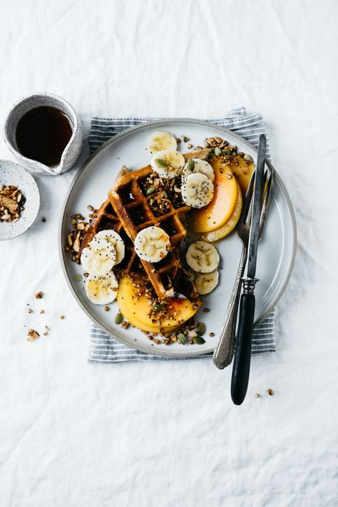 The First Mess' Waffles - GF Buckwheat Vegan Quesadilla, Breakfast Photography, Gluten Free Waffles, Food Photography Inspiration, Food Blogs, Instagram Food, Overnight Oats, Best Breakfast, Beautiful Food