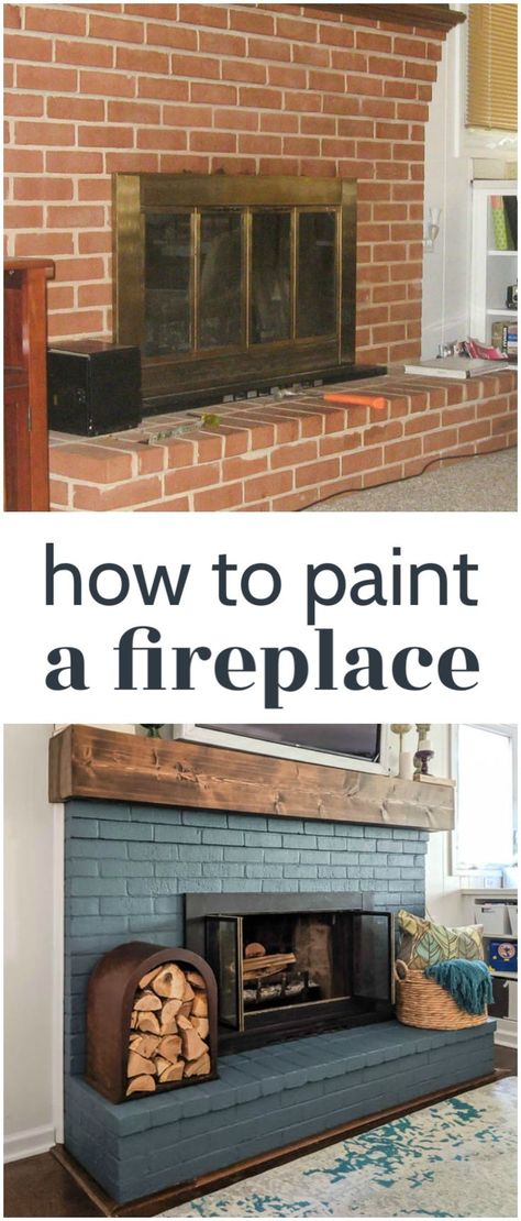 Grout Fireplace, Jennifer Allwood, Gray Grout, Brick Fireplaces, Red Brick Fireplaces, Brick Ideas, Fireplace Redo, Painted Brick Fireplace, Painted Brick Fireplaces