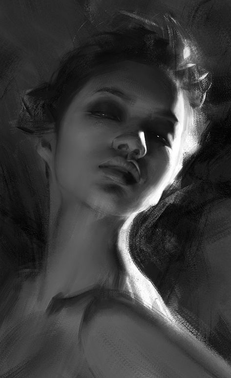 (‾◡◝) , Yizheng Ke on ArtStation at https://www.artstation.com/artwork/dwn2J Yizheng Ke, Art Charcoal, Charcoal Art, Expressionist Art, Zooey Deschanel, Digital Art Tutorial, Face Art, Portrait Drawing, Art Sketchbook