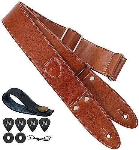 Wholesale Bulk Nefelibata Guitar Strap, 2" Full Grain Leather Guitar Straps with Pick Pocket for Bass, Electric & Acoustic Guitar, Come with Guitar Picks,Strap Button and Strap Locks(Coffee Brown) Factory Check more at https://www.alppm.com/product/wholesale-bulk-nefelibata-guitar-strap-2-full-grain-leather-guitar-straps-with-pick-pocket-for-bass-electric-acoustic-guitar-come-with-guitar-picksstrap-button-and-strap-lockscoffee-brown-fac Guitar Plectrum, Guitar Straps, Guitar Picks, Acoustic Electric Guitar, Coffee Brown, Guitar Strap, Cool Guitar, Unique Charms, Easy Storage