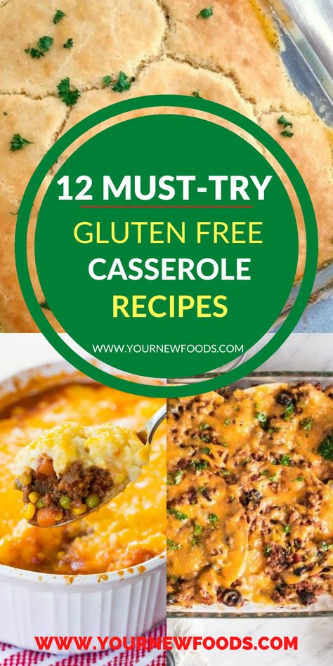 Gluten-free casserole ideas & recipes. These family-friendly meals are not restrictive, bland, or boring even though they're gluten-free. With these recipes, you will enjoy tasty gluten-free casserole recipes. Some are healthy and some of them are a treat but they are all packed full of flavor. Hosting a wedding, a special occasion, party, the Superbowl, BBQ, or entertaining then why not make these gluten-free casserole recipes. They're also perfect for family meals, holidays & all year round. Gluten Free Casseroles, Gluten Free Chicken Casserole, Gluten Free Potluck, Gluten Free Casserole Recipes, Casserole Ideas, Gluten Free Casserole, Gluten Free Comfort Food, Gluten Free Turkey, Gluten Free Dinner Easy