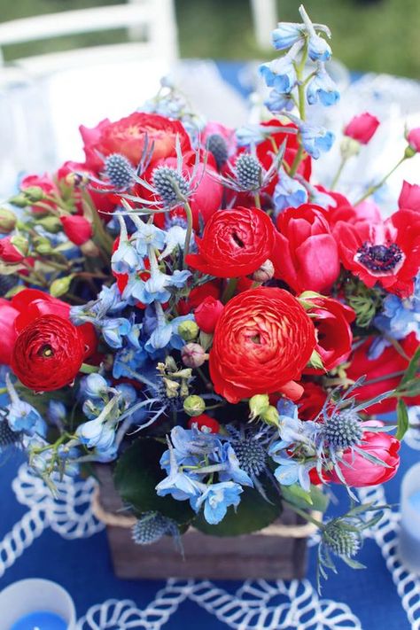 Fourth Of July Floral Arrangements, Red White And Blue Flower Arrangements, 4th Of July Floral Arrangements, Red Flowers Arrangements, 4th Of July Baby Shower Ideas, 4th Of July Flower Arrangements, 4th Of July Wedding Ideas, Neutral Shower Ideas, 4th Of July Flowers