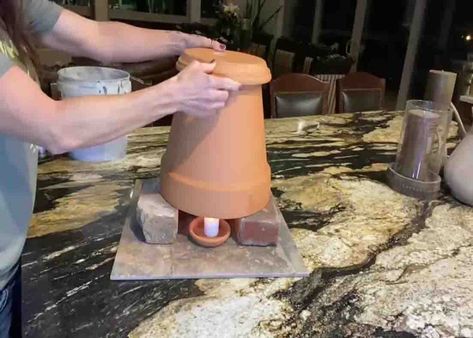 Terra Cotta Heater, Camping Decorating Ideas, Candle Heater, Diy Heater, Small Terracotta Pots, Homestead Life, Room Heater, Emergency Supplies, Tea Candles