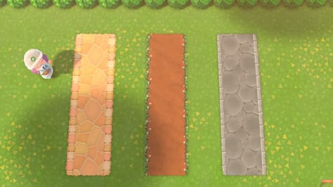 10 hand-picked custom paths for Animal Crossing: New Horizons - The Modern Creatures Animal Crossing Borders, Path Qr Codes Animal Crossing, Concrete Acnh Code, Acnh Walkway Codes, Acnh Terracotta Path Border, Acnh Path Trim, Animal Crossing Border Path, Animal Crossing Pathing, Acnh Grass Path Codes